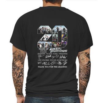 20 Years Of 2001 2021 Fast And Furious Thank You Mens Back Print T-shirt | Favorety UK