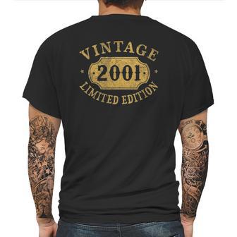 2001 19 Years Old 19Th Limited Birthday Anniversary Gift Mens Back Print T-shirt | Favorety DE