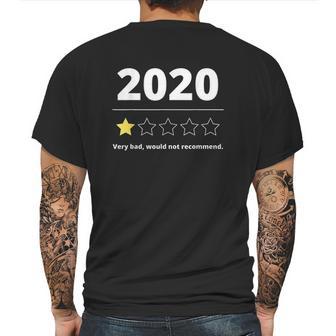 2020 Review Very Bad Would Not Recommend Gift 1 Star Rating Mens Back Print T-shirt | Favorety CA