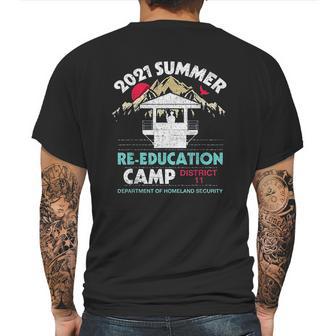 2021 Summer Re Education Camp Department Homeland Security Mens Back Print T-shirt | Favorety UK