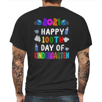 2022 Happy 100Th Day Of Kindergarten Cute 100 Days Mens Back Print T-shirt | Favorety UK