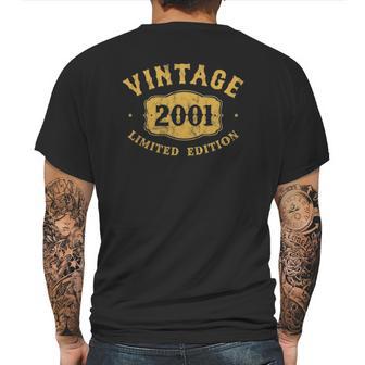 21 Years Old 21St Birthday Vintage Born In 2001 Ver2 Mens Back Print T-shirt | Favorety UK