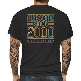 21St Birthday Vintage Tee 21 Years Old Awesome Since 2000 Ver2 Mens Back Print T-shirt | Favorety