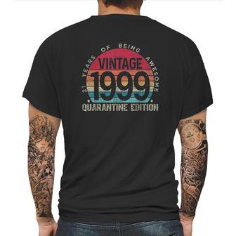 22St Birthday Retro Vintage 1999 Social Distancing Mens Back Print T-shirt | Favorety