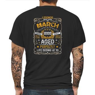 23 Years Old March 1999 Vintage Retro 23Rd Birthday Mens Back Print T-shirt | Favorety DE