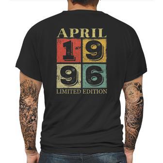 25 Years Old April 1996 25Th Awesome Birthday Mens Back Print T-shirt | Favorety DE