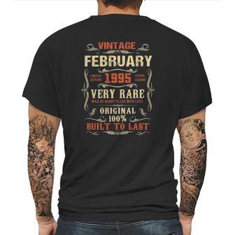 27 Years Old 27Th Birthday Gifts Vintage February 1995 Ver2 Mens Back Print T-shirt | Favorety AU