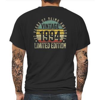 27 Years Old Gifts Vintage 1994 Limited Edition 27Th Birthday Mens Back Print T-shirt | Favorety