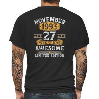 27 Years Old Gifts Vintage November 1993 27Th Birthday Mens Back Print T-shirt | Favorety AU