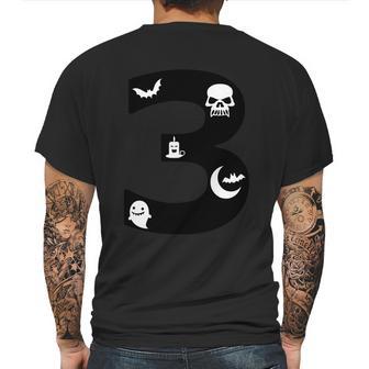 3 Name Charater Dracula Skullcap Candle Bat Moon Ghost Halloween Boo Mens Back Print T-shirt | Favorety AU