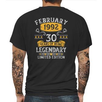 30Th Birthday Gift 30 Years Old Awesome Since February 1992 Ver2 Mens Back Print T-shirt | Favorety UK