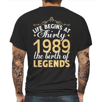 30Th Birthday Gift Vintage 1989 Classic Mens Back Print T-shirt | Favorety DE