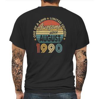 31 Years Old 31St Birthday Men Awesome Since August 1990 Ver2 Mens Back Print T-shirt | Favorety AU