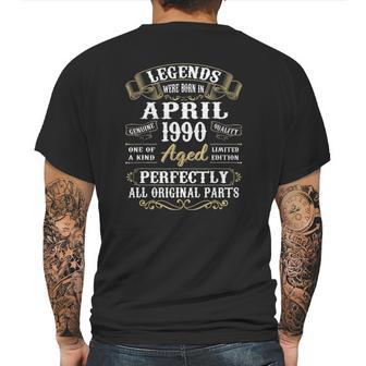 31 Years Old 31St Birthday Decoration April 1990 Ver2 Mens Back Print T-shirt | Favorety