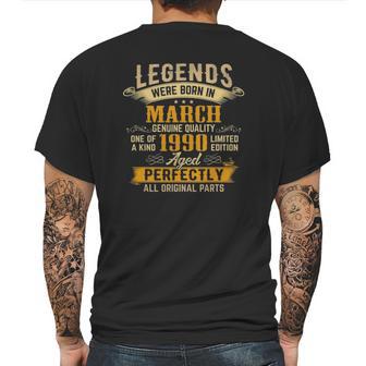 31 Years Old 31St Birthday - Legends Were Born In March 1990 Ver2 Mens Back Print T-shirt | Favorety CA