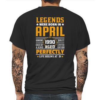 31 Years Old Birthday Awesome Since April 1990 31St Birthday Mens Back Print T-shirt | Favorety CA