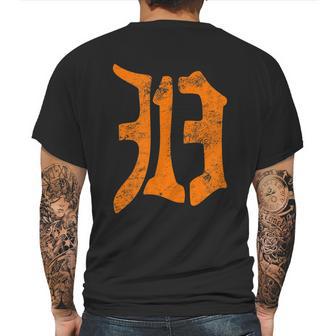 313 Detroit Michigan Vintage Old English D Area Code Mens Back Print T-shirt | Favorety CA