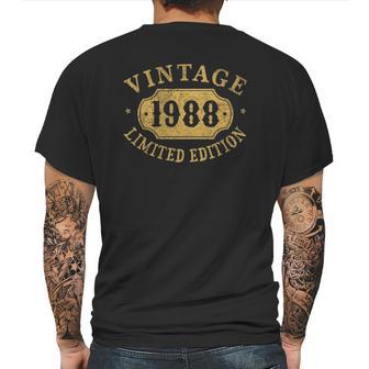 33 Years Old 33Rd 1988 Limited Birthday Anniversary Gift Mens Back Print T-shirt | Favorety DE