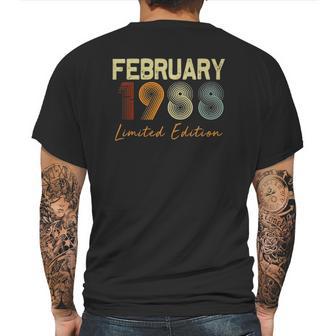 33 Years Old Birthday Gift February 1988 Limited Edition Mens Back Print T-shirt | Favorety DE