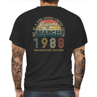 33 Years Old Vintage March 1988 33Rd Birthday Awesome Mens Back Print T-shirt | Favorety UK