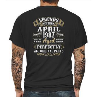 35 Years Old 35Th Birthday Decoration April 1987 Ver2 Mens Back Print T-shirt | Favorety DE