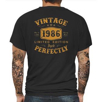 35 Years Old Birthday Gifts Vintage 1986 35Th Birthday Gifts Mens Back Print T-shirt | Favorety