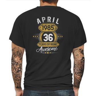 36 Years Old Retro April 1985 Limited Edition 36Th Birthday Mens Back Print T-shirt | Favorety UK