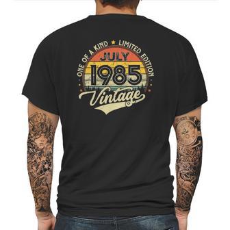 36Th Birthday Gifts 36 Years Old Retro Born In July 1985 Ver2 Mens Back Print T-shirt | Favorety