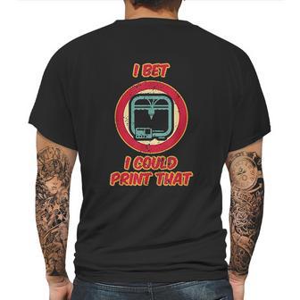 3D-Printing Icon G28 Cnc Maker 3D-Scan 3D-Printer Mens Back Print T-shirt | Favorety