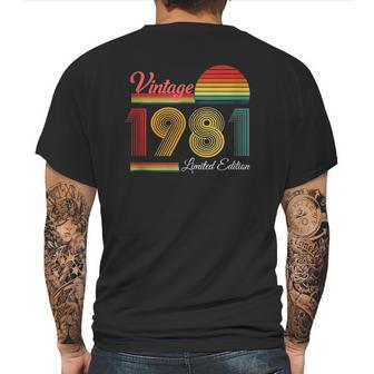 40Th Birthday 40 Years - 1981 Vintage Limited Edition Mens Back Print T-shirt | Favorety DE