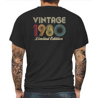 40Th Birthday Gift 1980 Vintage Limited Edition 40 Years Old Mens Back Print T-shirt | Favorety DE