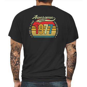 44 Years Old Gifts 44Th Birthday Men Awesome Since 1977 Ver2 Mens Back Print T-shirt | Favorety UK