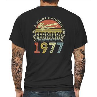 44 Years Old Gifts Awesome Since February 1977 44Th Birthday Mens Back Print T-shirt | Favorety UK