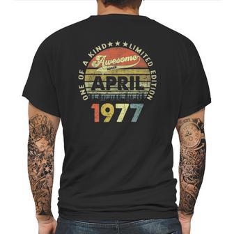 44 Years Old Birthday Gifts Awesome Since April 1977 Ver2 Mens Back Print T-shirt | Favorety CA