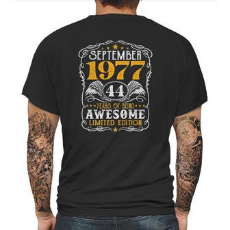 44 Years Old September 1977 Retro Awesome 44Th Birthday Mens Back Print T-shirt | Favorety AU