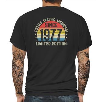 44Th Birthday 44 Years Old Bday Retro Vintage Since 1977 Ver2 Mens Back Print T-shirt | Favorety