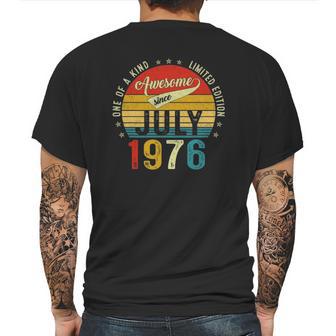 45 Years Old Vintage 1976 Limited Edition 45Th Birthday Mens Back Print T-shirt | Favorety CA