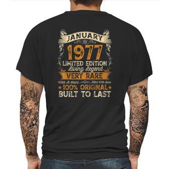 45 Years Old Gifts Vintage January 1977 45Th Birthday Gift Mens Back Print T-shirt | Favorety AU