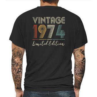 48 Years Old Gifts Vintage 1974 Limited Edition 48Th Birthday Mens Back Print T-shirt | Favorety UK