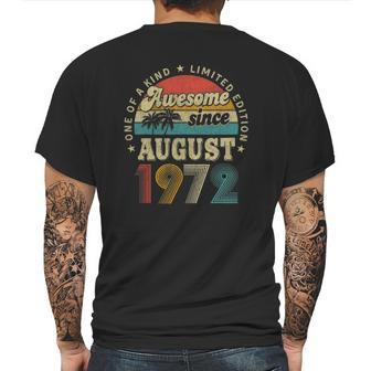 49 Years Old Decoration Awesome Since August 1972 Birthday Mens Back Print T-shirt | Favorety UK