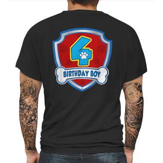 4Th Gifts Birthday 4 Years Old Patrol Dogs Lover Boys Kids Mens Back Print T-shirt | Favorety AU