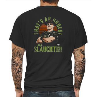 500 Level Sgt Slaughter Wwe Mens Back Print T-shirt | Favorety UK