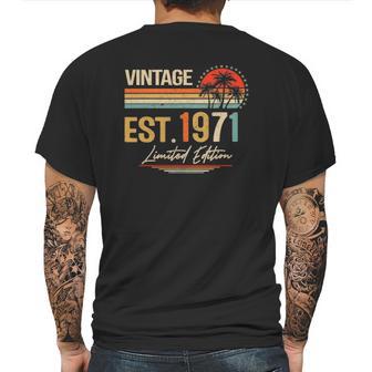 51 Years Old Gifts Vintage Est 1971 Limited Edition 51St Bd Mens Back Print T-shirt | Favorety DE