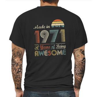 51St Birthday Vintage 1971 Mens Back Print T-shirt | Favorety