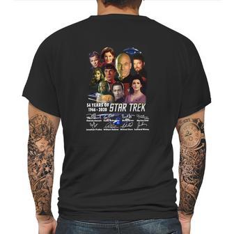 54 Years Of 1966 2020 Star Trek Characters Signatures Mens Back Print T-shirt | Favorety UK