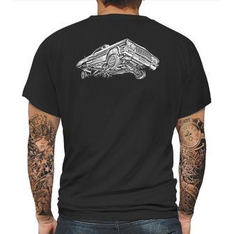 64 Lowrider Impala 3 Wheelin Mens Back Print T-shirt | Favorety