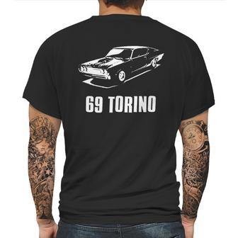 69 Torino American Retro Muscle Cars Street Racing Ford Classic Mens Back Print T-shirt | Favorety