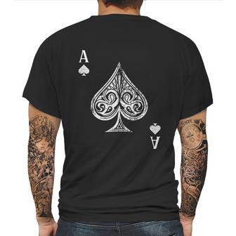 Ace Of Spades Mens Back Print T-shirt | Favorety