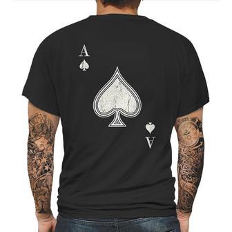 Ace Of Spades Blackjack Cards Poker Mens Back Print T-shirt | Favorety UK