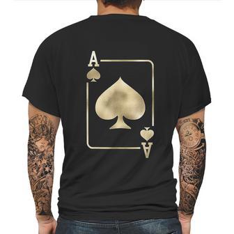 Ace Of Spades Playing Card Mens Back Print T-shirt | Favorety UK